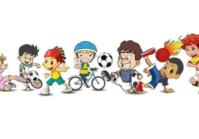Спортивные дети мультяшные