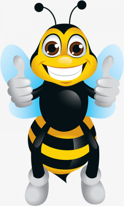 Пчелка на прозрачном фоне