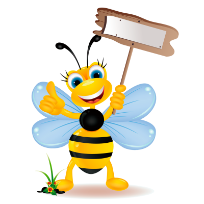 Пчелка на прозрачном фоне