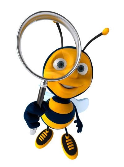 Пчелка на прозрачном фоне