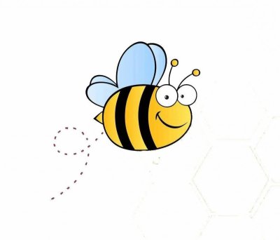 Пчела на прозрачном фоне