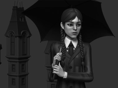 Венсдей Аддамс арт