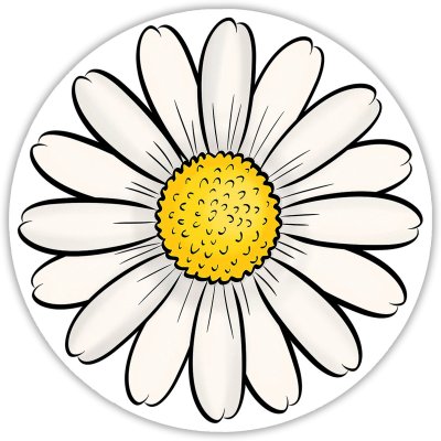 Ромашка раскраска