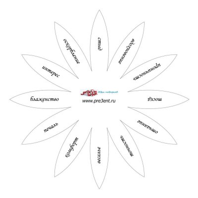 Ромашка с пожеланиями на лепестках