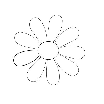 Ромашка трафарет для вырезания