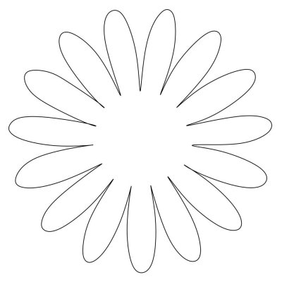 Ромашка трафарет для вырезания