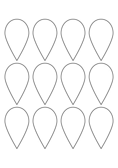 Раскраска листок ромашки