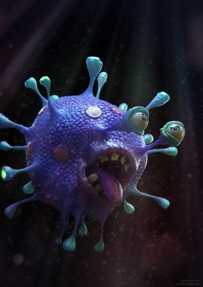 Бактерии под микроскопом