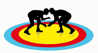 Греко римские борцы вектор