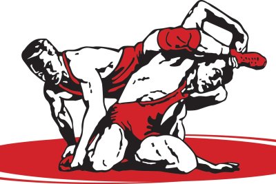 Борцы греко-римской борьбы вектор