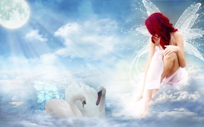 Ангел на облаке