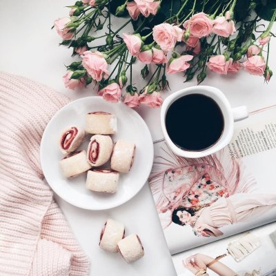 Утро кофе цветы