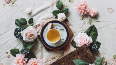 Кофе цветы утро стильные