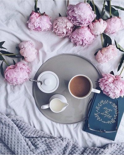 Кофе и цветы