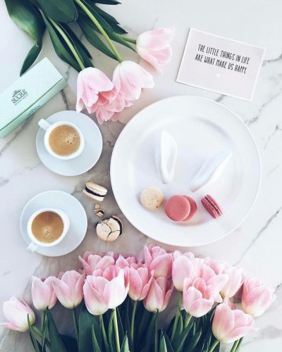 Кофе и цветы