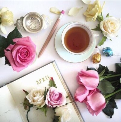 Утро кофе цветы