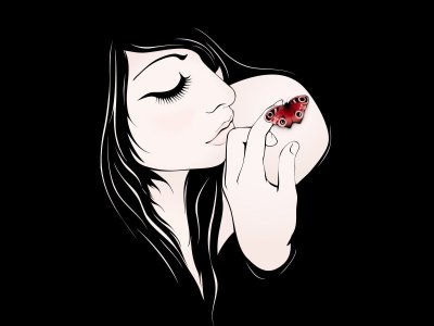 Рисунки на черном фоне