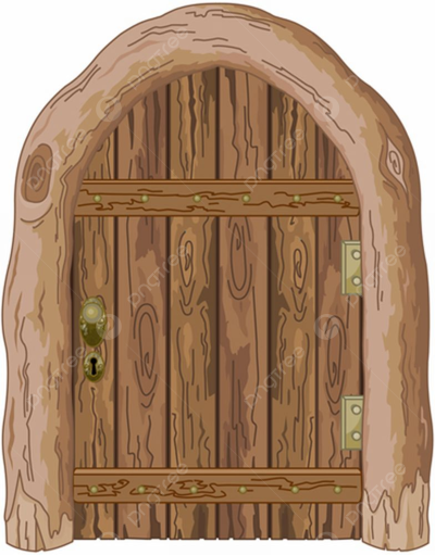 Сказочная деревянная дверь