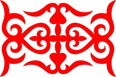 Казахский национальный узор Кошкар муйиз