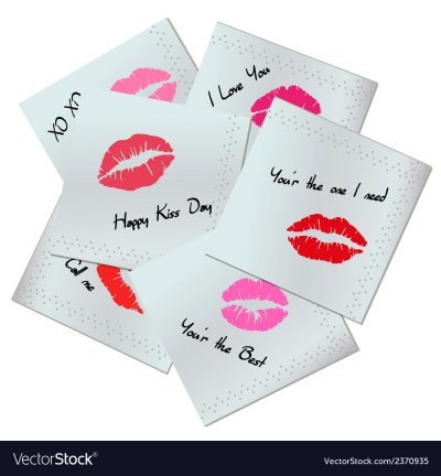 Салфетка с поцелуем