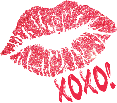 Красивый отпечаток губ