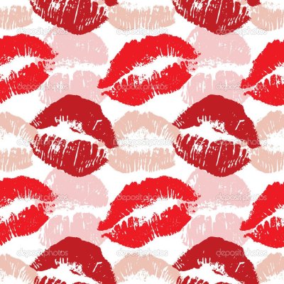 Фон с поцелуями