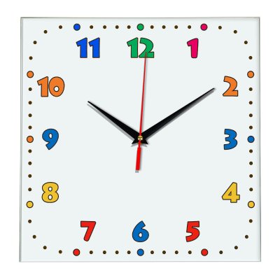 Квадратные часы для детей