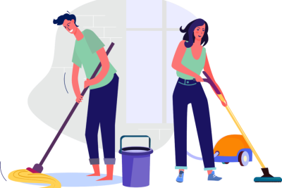 Уборка иллюстрация