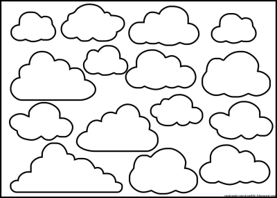 Облако раскраска для детей