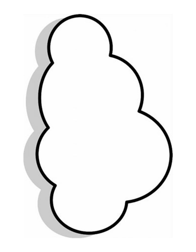 Облако трафарет для вырезания