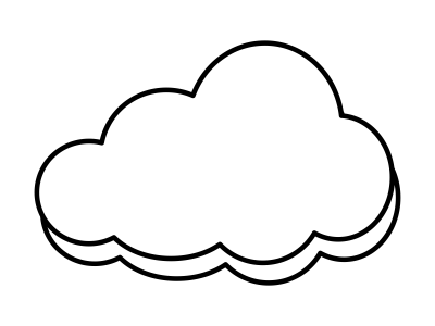 Облако раскраска для детей