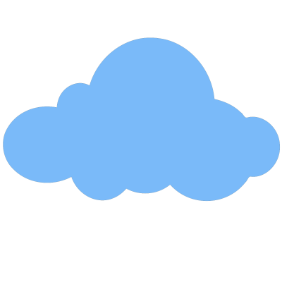 Цветное облако на прозрачном фоне