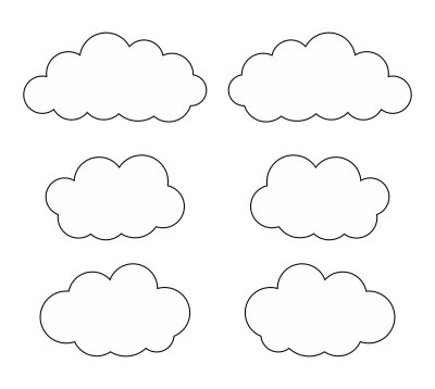 Облако трафарет для вырезания