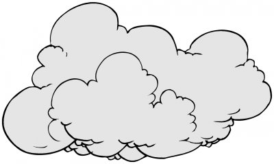 Облако раскраска для детей