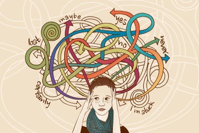 Запутанные мысли в голове