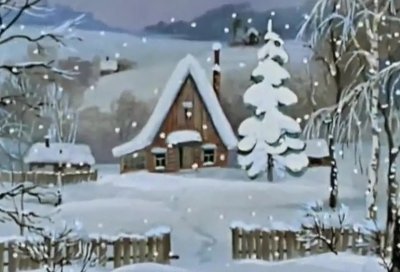 Домик Простоквашино зимой