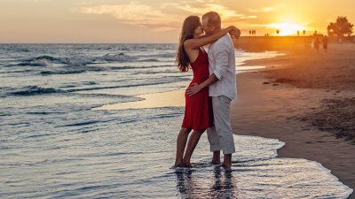 Счастливая влюбленная пара