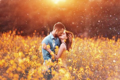 Влюбленные на природе