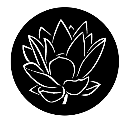 Лотос чёрно белый