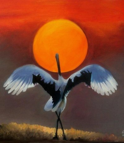 Журавль в небе картина