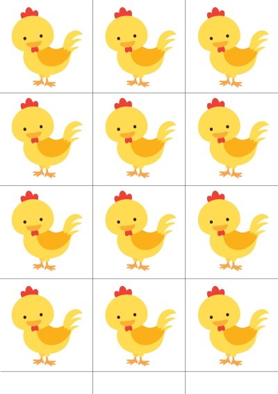 Цыплята раздаточный материал