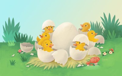 Гадкий утенок вылупляется