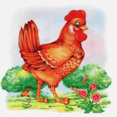 Курочка хохлатка рисунок для детей