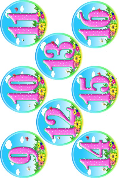 Цифры на кровати для детского сада