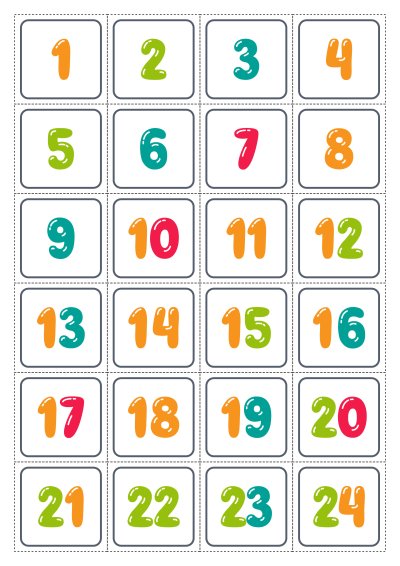 Номерки на кровати в детский сад