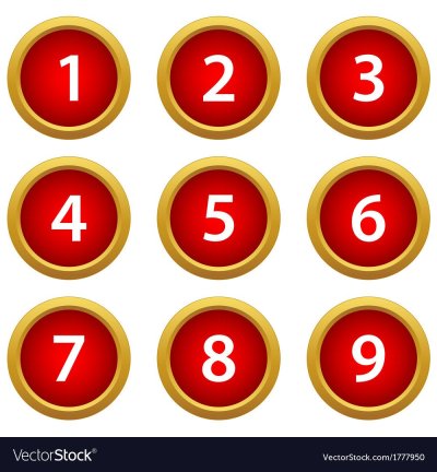 Иконки кнопки с цифрами