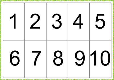 Цифры от 1 до 10