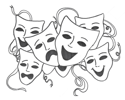 Театральная маска рисунок