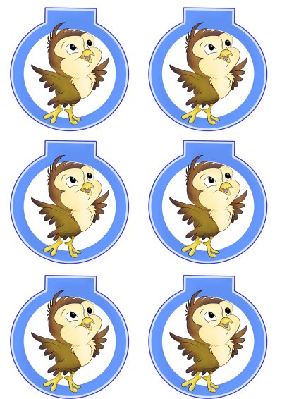 Медали с птицами для детей