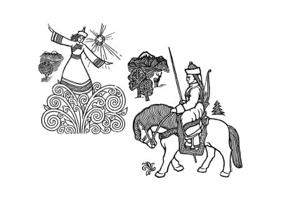 Тувинские раскраски для детей